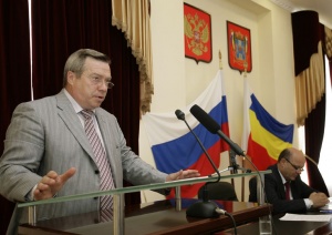 Выступление губернатора В.Ю.Голубева на встрече с активом Усть-Донецкого района